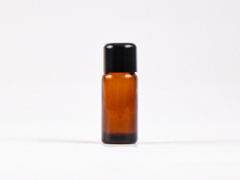 Braunglasflasche 10ml, mit Schraubverschluss schwarz
