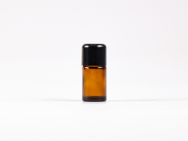 Braunglasflasche 5ml, mit Schraubverschluss schwarz