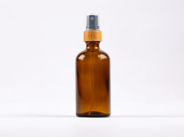 Braunglasflasche 100 ml – Zerstäuber Bambus