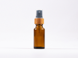 Braunglasflasche 20 ml - Zerstäuber Bambus