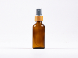 Braunglasflasche 50 ml – Zerstäuber Bambus