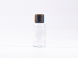 Klarglasflasche 30ml, mit Schraubverschluss & Giessring