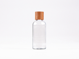 Glasflasche-mit-Schraubverschluss-Tropfmontur-Bambus
