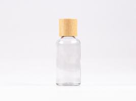 Glasflasche-mit-Schraubverschluss-Tropfmontur-Bambus