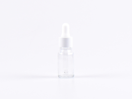 Klarglasflasche 10ml, mit Pipette weiss