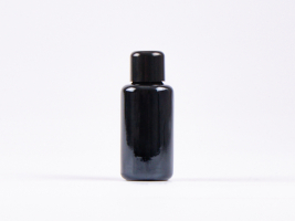 MIRON Violettglasflasche 30ml, mit Schraubverschluss Schwarz
