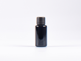 MIRON Violettglasflasche 30ml, mit Schraubverschluss & Giessring
