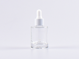 Glasflasche "Raoul" 30ml, mit Pipette weiss