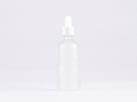 säuremattierte Flasche 100ml, mit Pipette weiss