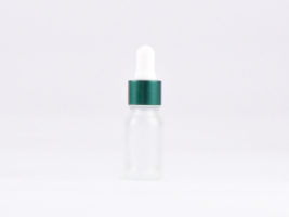 säuremattierte Flasche 10ml, mit Pipette grün-matt