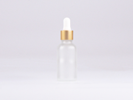 säuremattierte Flasche 30ml, mit Pipette gold