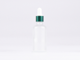 säuremattierte Flasche 50ml, mit Pipette grün-matt