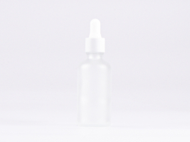 säuremattierte Flasche 50ml, mit Pipette weiss