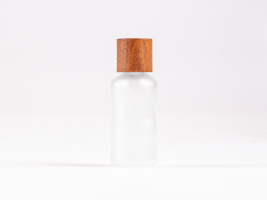 Glasflasche-mit-Schraubverschluss-Tropfmontur-Bambus