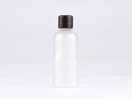 säuremattierte Flasche 100ml, mit Schraubverschluss & Giessring