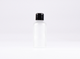 säuremattierte Flasche 50ml, mit Schraubverschluss schwarz