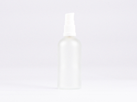 säuremattierte Flasche 100ml, mit Lotionspumpe Kunststoff