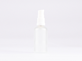 säuremattierte Flasche 50ml, mit Lotionpumpe Kunststoff