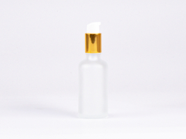 säuremattierte Flasche 50ml, mit Lotionspumpe Aluminium, 4 Color