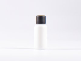 Weissglasflasche 30ml, mit Schraubverschluss & Giessring