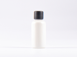 Weissglasflasche 50ml, mit Schraubverschluss & Giessring
