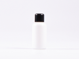 Weissglasflasche 30ml, mit Tropfmontur schwarz