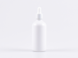 Weissglasflasche 100ml, mit Pipette weiss