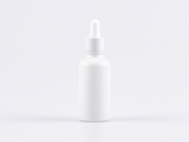 Weissglasflasche 50ml, mit Pipette weiss