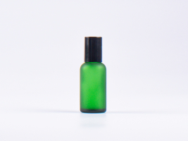 Grünglasflasche 30ml, mit Roll-On Glas/Stahl