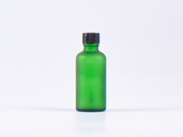 Grünglasflasche 50ml, mit Pinselmontur
