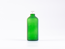 Grünglasflasche 100ml, mit Schraubverschluss Aluminium