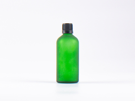 Grünglasflasche 100ml, mit Schraubverschluss OV