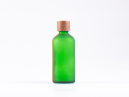 Grünglasflasche 100ml, mit Schraubverschluss Walnut