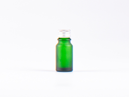 Grünglasflasche 10ml, mit Schraubverschluss Aluminium
