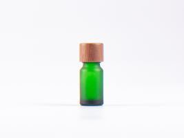 Grünglasflasche 10ml, mit Schraubverschluss Walnut