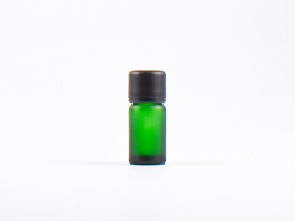 Grünglasflasche 10ml, mit Schraubverschluss & Giessring