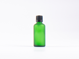 Grünglasflasche 50ml, mit Schraubverschluss OV