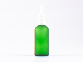 Grünglasflasche 100ml, mit Nasenspray OV