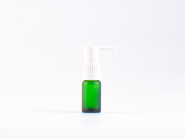 Grünglasflasche 10ml, mit Rachenspray OV