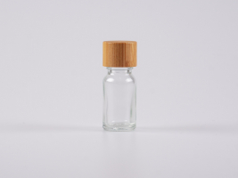 Klarglasflasche 10ml, mit Bambusdeckel
