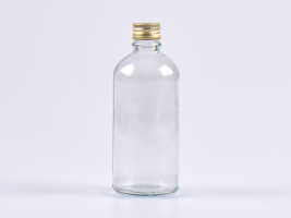 Klarglasflasche 100ml, mit Aludeckel