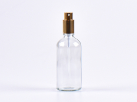 Klarglasflasche 100ml, mit Zerstäuber Aluminium, 4 Color