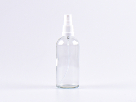 Klarglasflasche 100ml, mit Zerstäuber Kunststoff