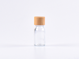 Klarglasflasche 10ml, mit Schraubverschluss Bambus