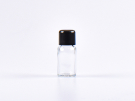 Klarglasflasche 10ml, mit Schraubverschluss schwarz