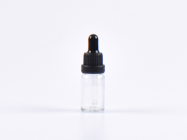 Klarglasflasche 10ml, mit Pipette OV schwarz