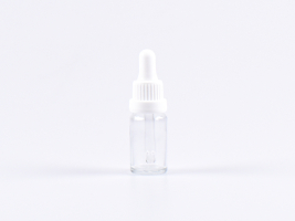 Klarglasflasche 10ml, mit Pipette OV weiss