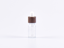 Klarglasflasche 10ml, mit Pipette Walnut