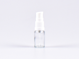 Klarglasflasche 10ml, mit Lotionspumpe Kunststoff