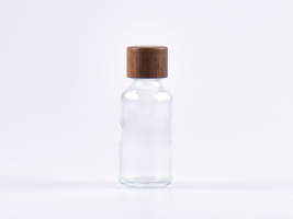 Klarglasflasche 30ml, mit Tropfmontur Walnut